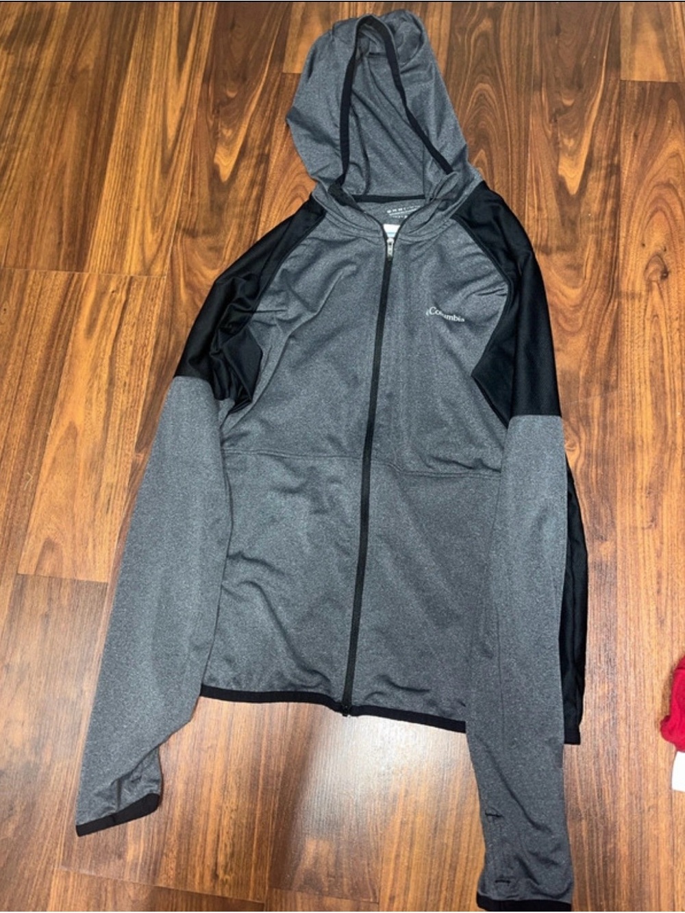 Columbia Men's Charcoal and Black Full-Zip Performance Hoodie